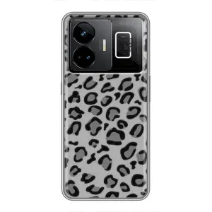 Чехол с леопардовым принтом на Realme GT3 (Темный леопрад)