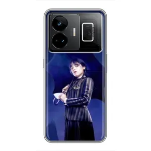 Чехлы с принтом Уэнсдей на Realme GT3 (Уэнсдей с зонтом)