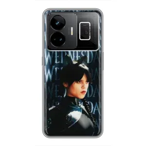 Чехлы с принтом Уэнсдей на Realme GT3 (Уэнздей с ушками)