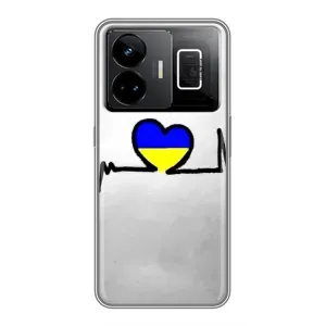 Силиконовый Чехол на Realme GT3 (Я-Украина) (Украинская кардиограмма)