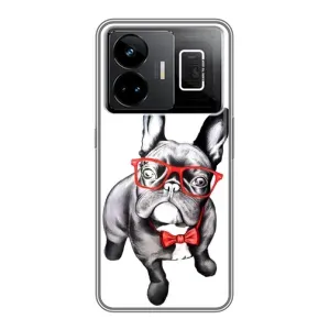 Бампер для Realme GT3 с картинкой "Песики" (В очках)