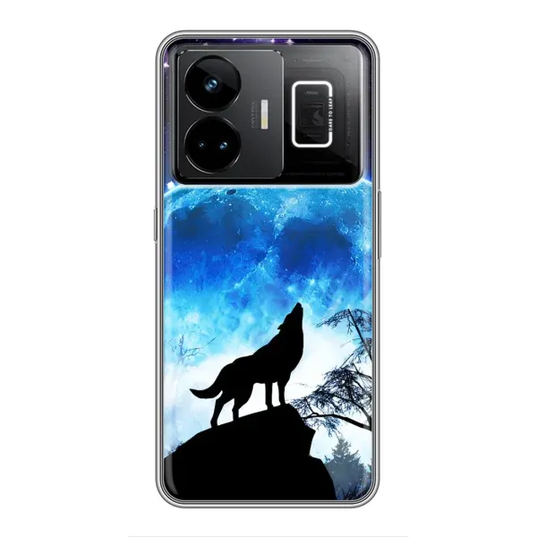 Чехол с рисунком «Воет на луну» для Realme GT3 Чехол с рисунком «Воет на луну» для Realme GT3