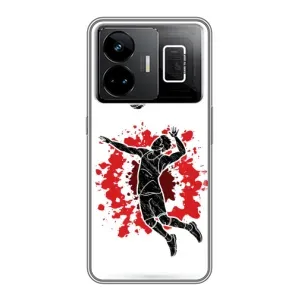 Чохли з прінтом Спортивна тематика для Realme GT3 (Волейболіст)