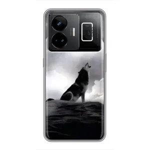 Чехол с Волком на Realme GT3 (Волк и луна)