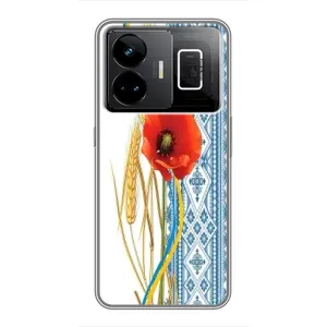 Силиконовый Чехол на Realme GT3 с картинкой Вышиванки (Вышиванка с цветком)
