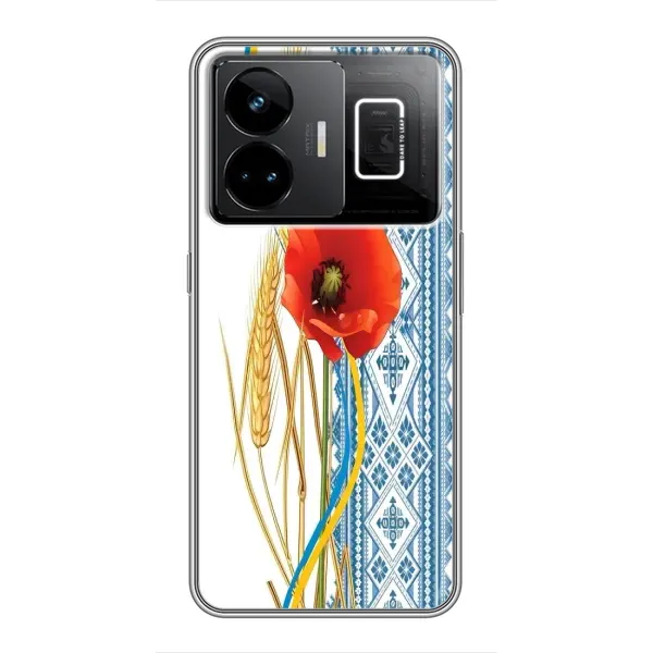 Чехол с рисунком «Вышиванка с цветком» для Realme GT3 Чехол с рисунком «Вышиванка с цветком» для Realme GT3