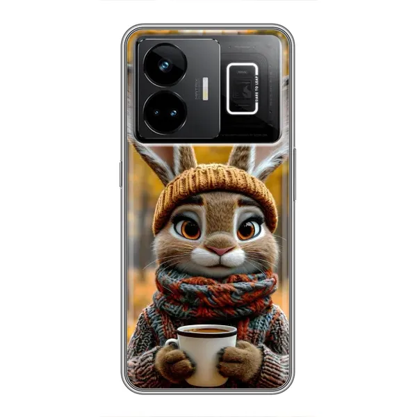 Чехол с рисунком «Зайчик с кофе» для Realme GT3 Чехол с рисунком «Зайчик с кофе» для Realme GT3