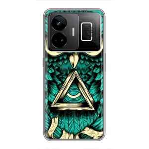 Чехлы с принтом СОВЫ для Realme GT3 (Зеленая сова)
