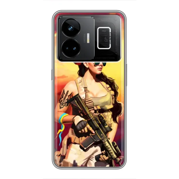 Чехол с рисунком «Женщина солдат» для Realme GT3 Чехол с рисунком «Женщина солдат» для Realme GT3