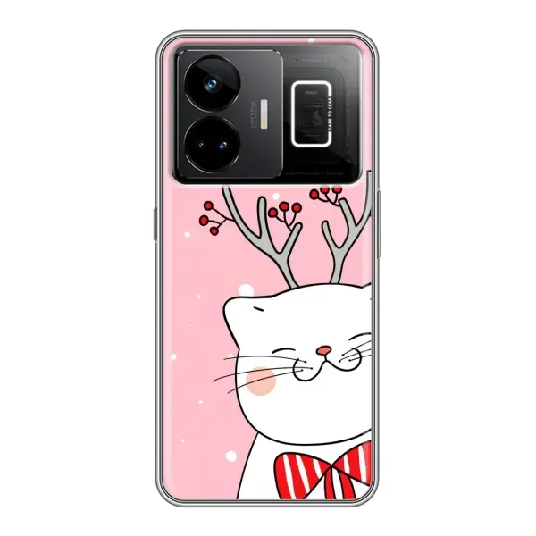 Чехол с рисунком «Зимний кот» для Realme GT3 Чехол с рисунком «Зимний кот» для Realme GT3