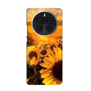 Чехол с Цветами для Realme GT5 Pro (поле подсолнухов)