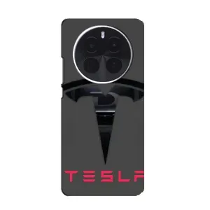 Силіконовий бампер з картинкою машини на Realme GT5 Pro (Logo TESLA)