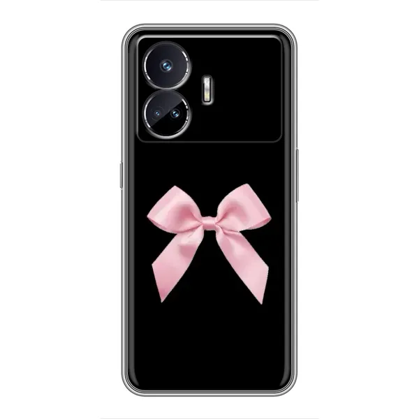 Чехол с рисунком «Бант на черном» для Realme GT5