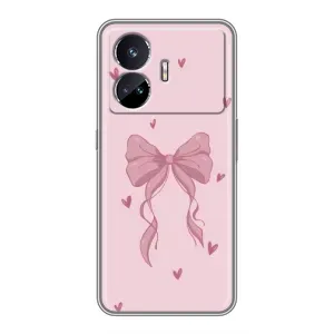 Чехол банты для Realme GT5 (Бант на розовом)