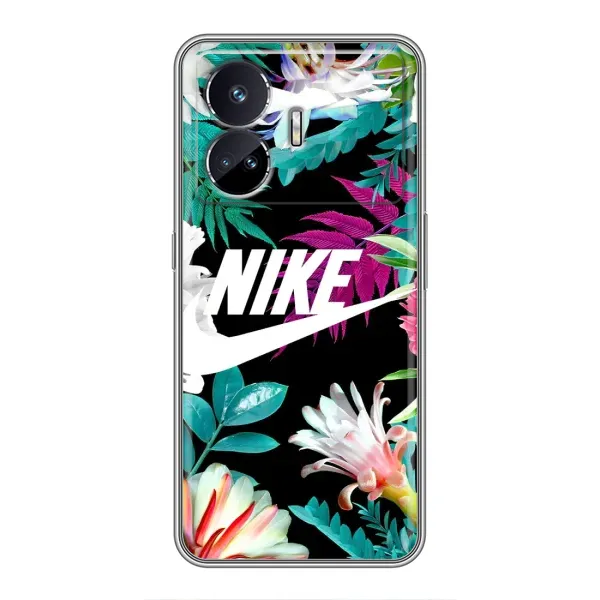 Чехол с рисунком «Цветочный Nike» для Realme GT5 Чехол с рисунком «Цветочный Nike» для Realme GT5