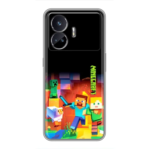 Чехол с рисунком «Герой Майнкрафт» для Realme GT5 Чехол с рисунком «Герой Майнкрафт» для Realme GT5