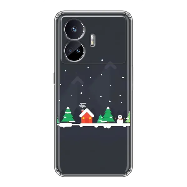 Чехол с рисунком «Город зимний» для Realme GT5 Чехол с рисунком «Город зимний» для Realme GT5