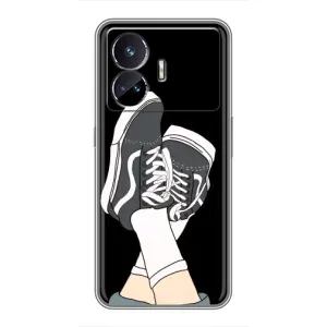 Чехол с Прикольным принтом на Realme GT5 (Кеды)