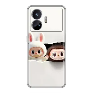Чехол с принтом Лабубу для Realme GT5 (Фигурки Labubu)