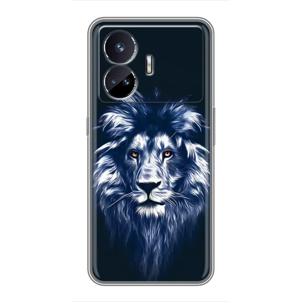 Чехол с рисунком «Лев - синий» для Realme GT5 Чехол с рисунком «Лев - синий» для Realme GT5