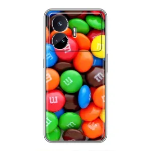 Чехол с изображением вкусной еды для Realme GT5 (Разноцветные M&M'S)