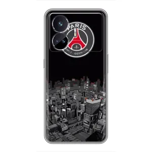 Силиконовые Чехлы принт Футбол на Realme GT5 (PSG)