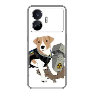 Чехол с принтом Собаки Патрон для Realme GT5 (Пёс Патрон с ракетой)