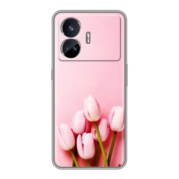 Чехол с рисунком «Розовые тюльпаны» для Realme GT5 Чехол с рисунком «Розовые тюльпаны» для Realme GT5