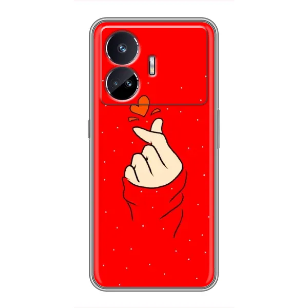 Чехол с рисунком «Сердце на красном» для Realme GT5 Чехол с рисунком «Сердце на красном» для Realme GT5