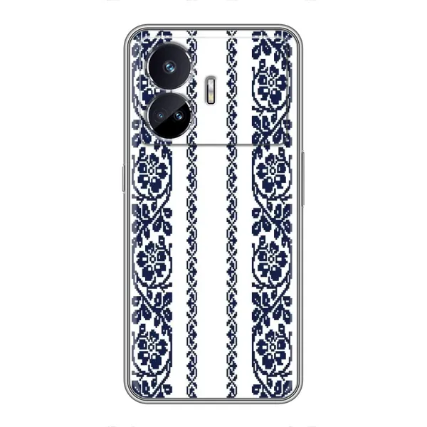 Чехол с рисунком «Синяя вышиванка» для Realme GT5 Чехол с рисунком «Синяя вышиванка» для Realme GT5