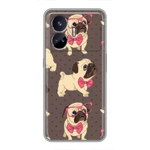 Чохол (ТПУ) Милі песики для Realme GT5 (Песик Мопсікі)