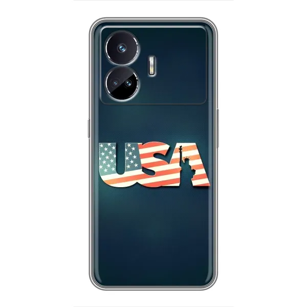 Чехол с рисунком «USA» для Realme GT5