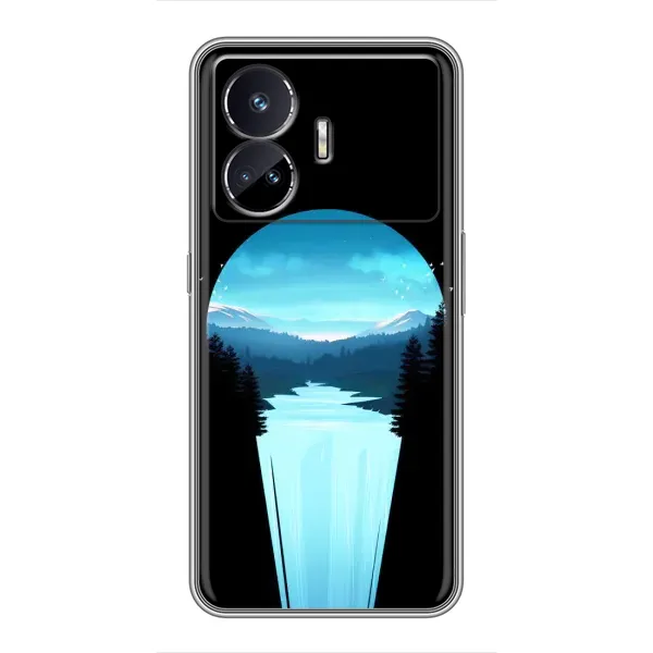 Чехол с рисунком «Синий Водопад» для Realme GT5 Чехол с рисунком «Синий Водопад» для Realme GT5