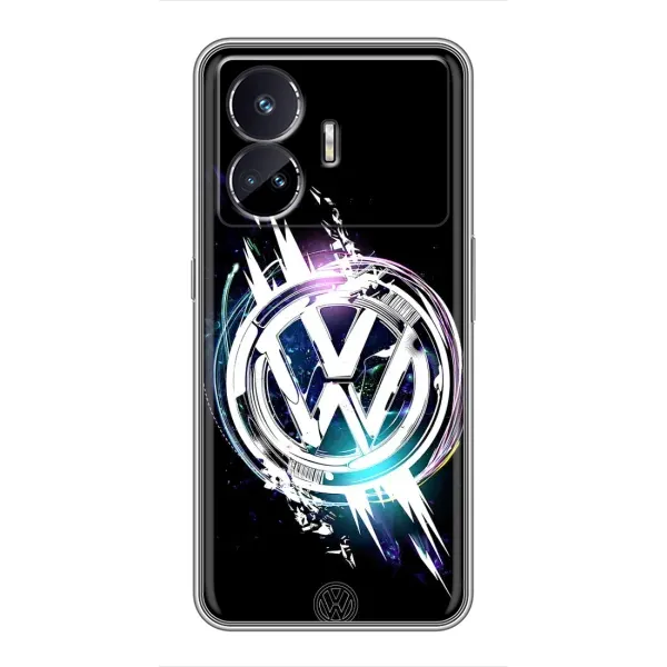 Чехол с рисунком «Volkswagen на черном» для Realme GT5 Чехол с рисунком «Volkswagen на черном» для Realme GT5