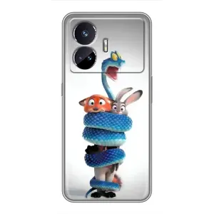 Силиконовый чехол с принтом Зоотрополіс для Realme GT5 (Змея Зоо)