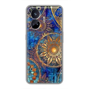 Чохли з сенсом на Realme GT5 (Золоті узори)