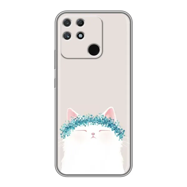 Чехол с рисунком «Белый котик» для Realme NARZO 30A Чехол с рисунком «Белый котик» для Realme NARZO 30A