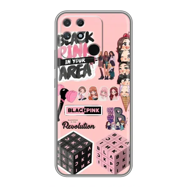 Чехол с рисунком «BLACK PINK коллаж» для Realme NARZO 30A