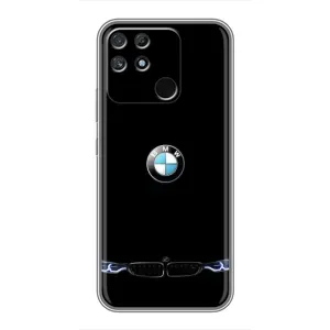 Силіконовий бампер з картинкою машини на Realme NARZO 30A (Чорний BMW)