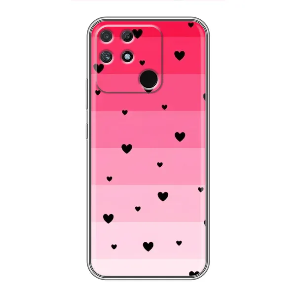 Чехол с рисунком «Чорные сердечки» для Realme NARZO 30A Чехол с рисунком «Чорные сердечки» для Realme NARZO 30A