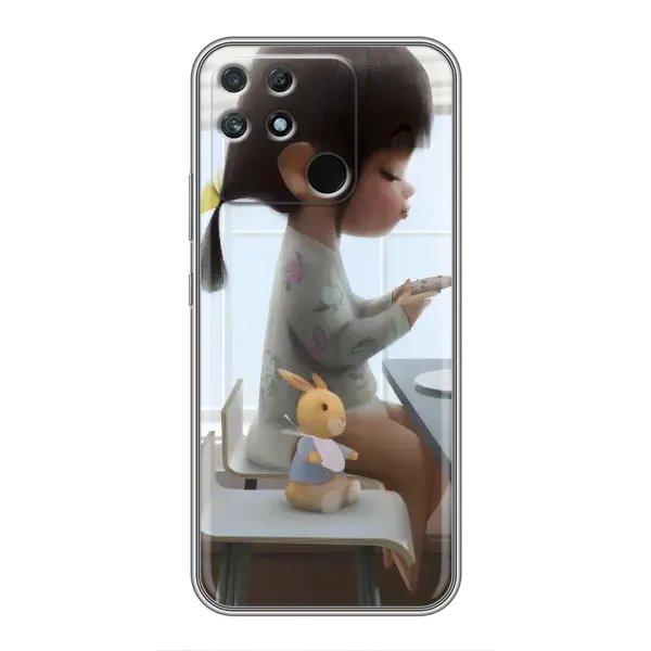 Чехол с рисунком «Девочка с игрушкой» для Realme NARZO 30A Чехол с рисунком «Девочка с игрушкой» для Realme NARZO 30A