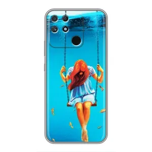 Чехол Стильные девушки на Realme NARZO 30A (Девушка на качели)