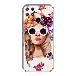 Чехол с картинкой Модные Девчонки Realme NARZO 30A (Девушка в очках)