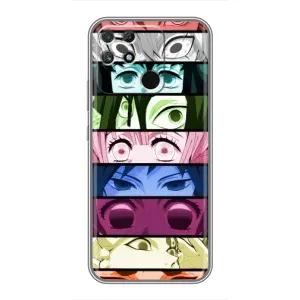 Силиконовые чехлы с глазами Anime для Реалми Нарзо 30а (Глаза Хашира)
