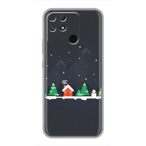 Силіконовий бампер на різдво для Realme NARZO 30A (Місто зимове)