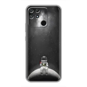 Силиконовый Чехол с принтом "Космонавты" на Realme NARZO 30A (Космонавт романтик)