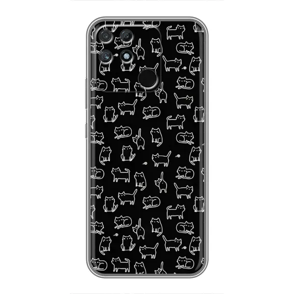 Чехол с рисунком «Котики на черном» для Realme NARZO 30A Чехол с рисунком «Котики на черном» для Realme NARZO 30A