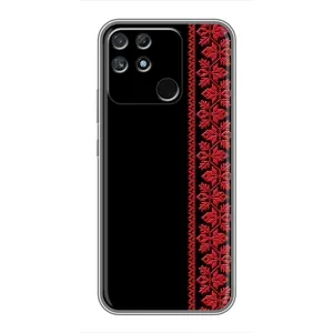Силиконовый Чехол на Realme NARZO 30A (Красная Вышиванка)