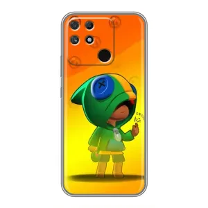 Чехол Бравл Старс для Realme NARZO 30A (LEON в кофте)