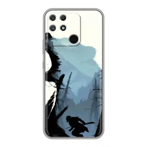 Силіконовий бампер з картинкою звірів для Realme NARZO 30A (Ведмідь та ліс)